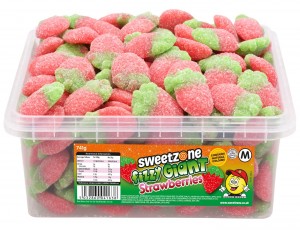 Fizzy Giant Strawberries Tub (Sweetzone) 741g