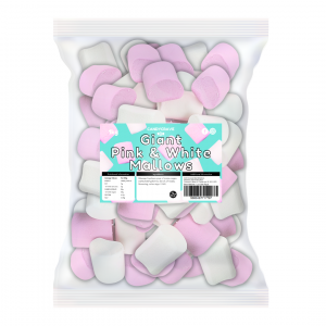 PINK & WHITE GIANT MALLOWS (CANDYCRAVE) 1KG