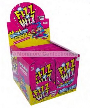 FIZZ WIZ CHERRY POPPING CANDY (HANNAH`S) 50 COUNT