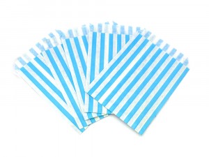 BLUE CANDY STRIPE BAGS 5 X 7 INCH 1000 COUNT