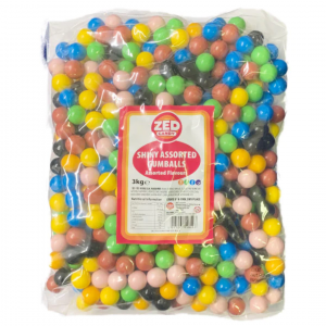SHINY ASSORTED GUMBALLS (ZED CANDY) 3KG