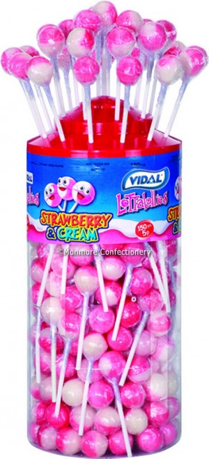 Strawberry and Cream Lollies (Vidal) 150 Count
