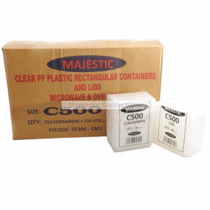 CLEAR PP PLASTIC TUBS (MAJESTIC) 250 COUNT