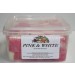 pink and white flavoured nougat in a 2kg tub