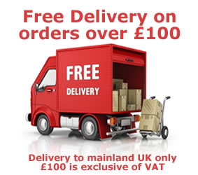 Free delivery on orders over £100. Delivery to mainland UK only £100 is exclusive of VAT